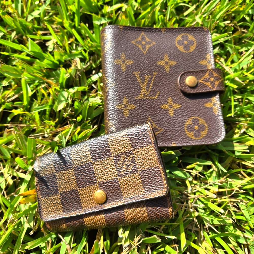 Louis Vuitton Wallet & Key Holder Bundle – Monogram & Damier – Vintage Pre-Loved